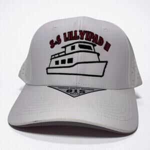 SS Lilypad Embroidery | White and Burgundy Embroidery | Mad Capper